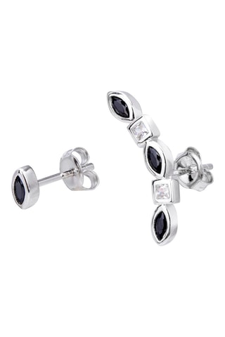 Brincos assimétricos Prata