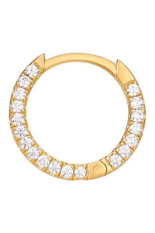 Argola - 
Prata banhada a ouro amarelo e zircões