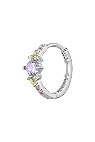 Argola Keila Prata e zircões