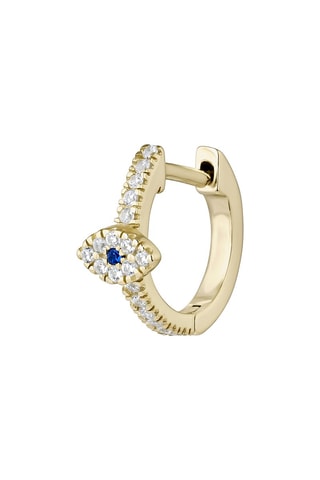 Argola Aremi Prata banhada a ouro amarelo e zircões