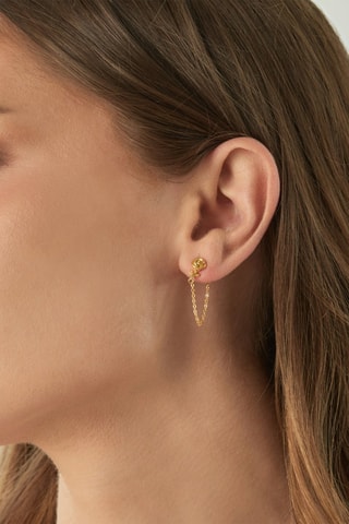 Boucle d'oreille Astrid - Argent plaqué or jaune