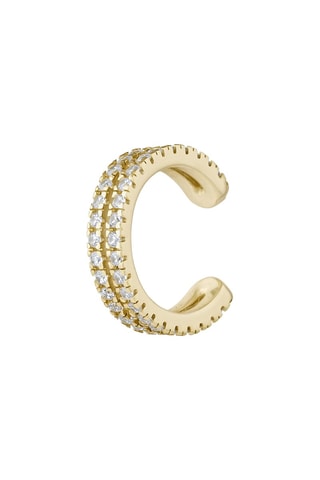 Earcuff Ophelia Prata banhada a ouro amarelo e zircões