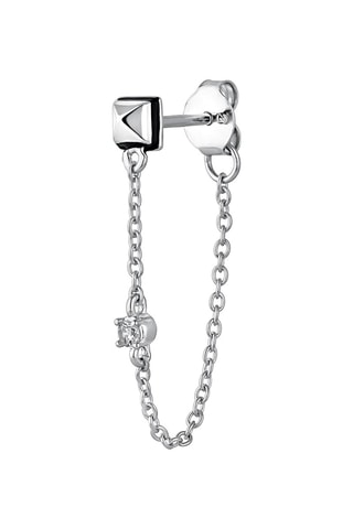 Brinco Gold Meta Prata e zircões