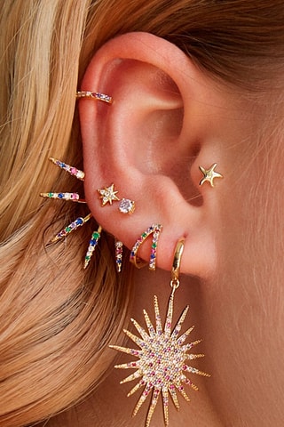 Brinco Prata banhada a ouro amarelo