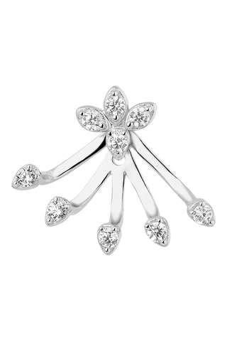 Brincos Riya Prata e zircões