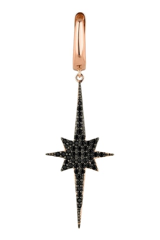 Brinco Raito 
Prata folheada a ouro rosa e espinelas