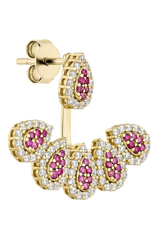 Brincos Zoa 
Prata banhada a ouro amarelo e zircões