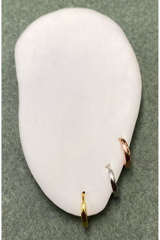 Argola Prata folheada a ouro amarelo - 1 cm