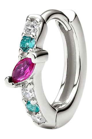 Argola Prata e zircões