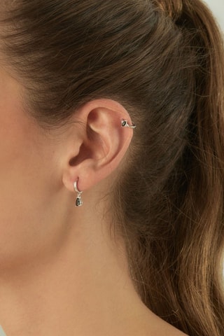 Brincos Leena Prata e zircões