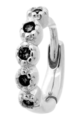 Argola Prata e espinela