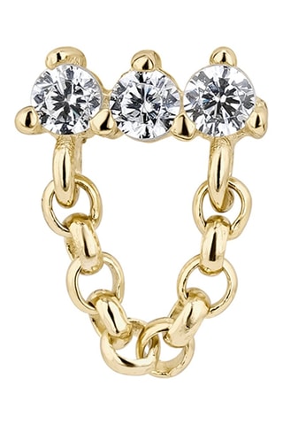 Piercing Maday Prata banhada a ouro amarelo