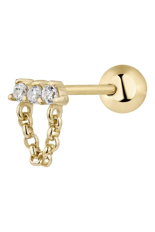 Piercing Maday Prata banhada a ouro amarelo