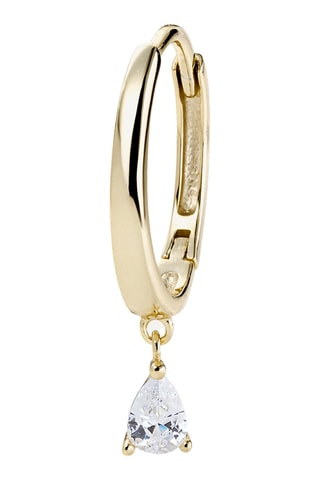 Créole Moroni - Argent plaqué or jaune et zircon