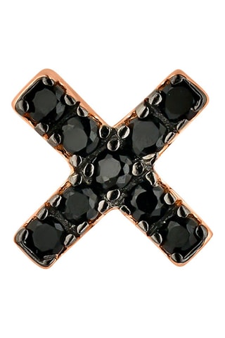 Brincos assimétricos Prata banhada a ouro rosa