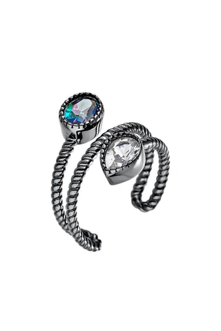 Earcuff Prata e opala