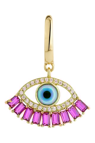 Brinco Greek Evil's Eye 
Prata banhada a ouro amarelo e zircões