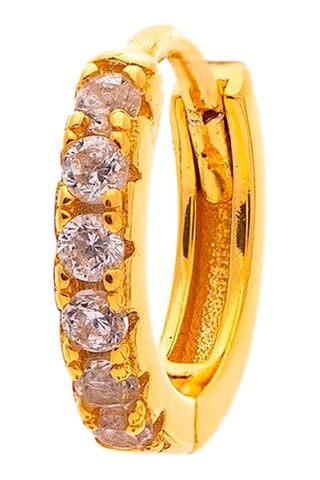 Argola Prata banhada a ouro amarelo - 1 cm