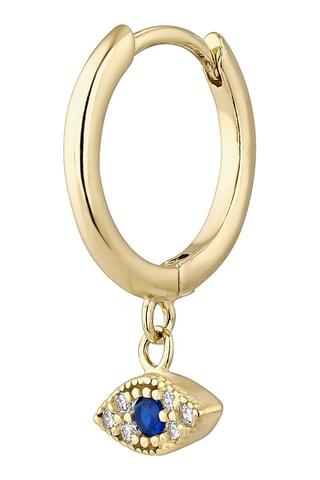 Brincos Supreme Eye Prata banhada a ouro amarelo