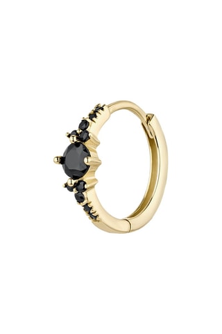 Boucle d'oreille Keila - Argent plaqué or jaune et zircons