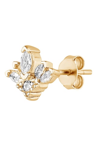 Brincos - 
Prata de lei folheada a ouro amarelo e zircões