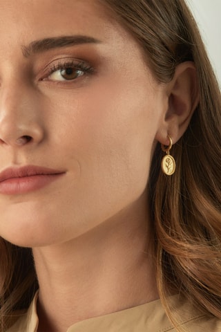 Argola Prata folheada a ouro amarelo