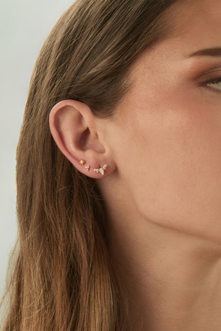 Boucle d'oreille - Argent plaqué or jaune