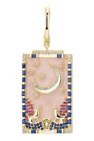 Brincos por unidade Tarot La Luna Prata banhada a ouro amarelo