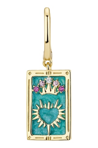 Brincos Tarot La Empresa - Prata banhada a ouro amarelo