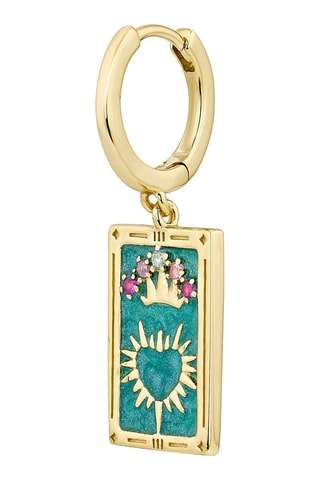 Brincos Tarot La Empresa - Prata banhada a ouro amarelo