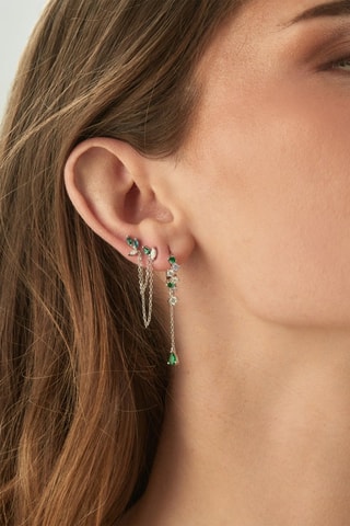 Brincos Prata e zircões