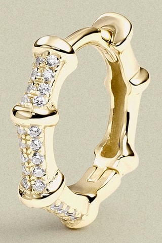 Argola Cap-Vert - Prata banhada a ouro amarelo e zircões