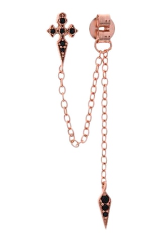 Brinco Prata banhada a ouro rosa