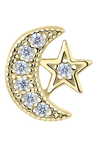 Brinco Heaven Prata banhada a ouro amarelo e zircões