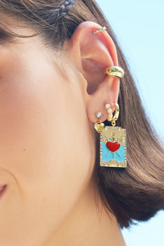 Piercing Tres de Espadas - Prata banhada a ouro amarelo