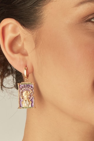 Piercing Tarot La Justice - Prata banhada a ouro amarelo