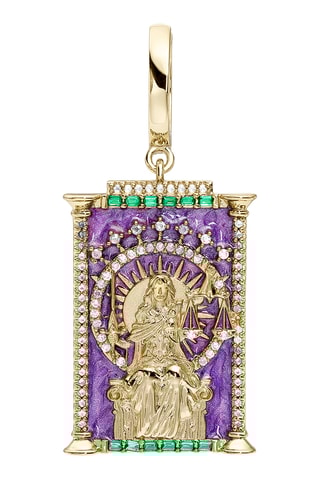 Piercing Tarot La Justice - Prata banhada a ouro amarelo