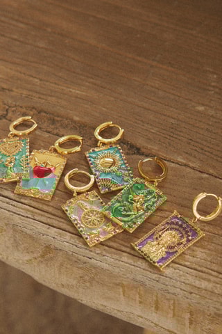 Piercing Tarot La Templanza - Prata banhada a ouro amarelo