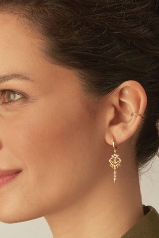 Earcuff Jolie - Prata banhada a ouro amarelo