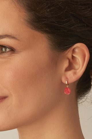 Piercing Red Rose - Prata banhada a ouro amarelo