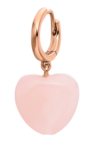 Piercing Aro - Prata banhada a ouro rosa e quartzo