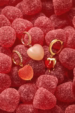 Piercing Aro - Prata banhada a ouro rosa e quartzo