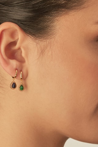 Piercing Taormina - Prata banhada a ouro amarelo e lápis-lazúli