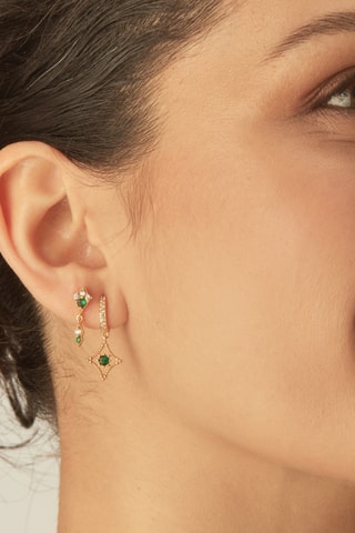 Piercing Zeina - Prata banhada a ouro amarelo e espinelas