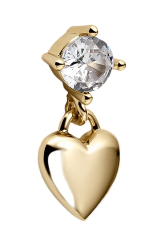 Piercing Bright Heart - Prata banhada a ouro amarelo