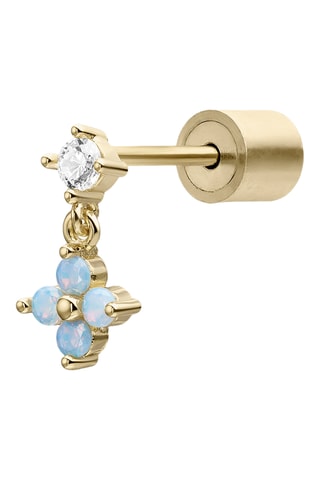 Piercing Celeste SparKle - Prata banhada a ouro amarelo