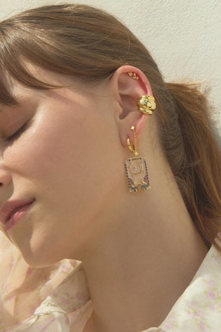 Piercing Mahina - Prata banhada a ouro amarelo