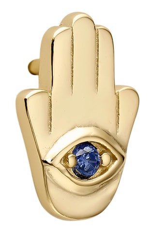 Piercing Hamsa Luck - Prata banhada a ouro amarelo