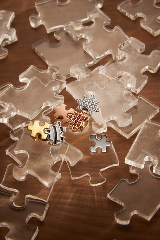 Piercing Soul Puzzle “The Fashionist” - Prata banhada a ouro amarelo