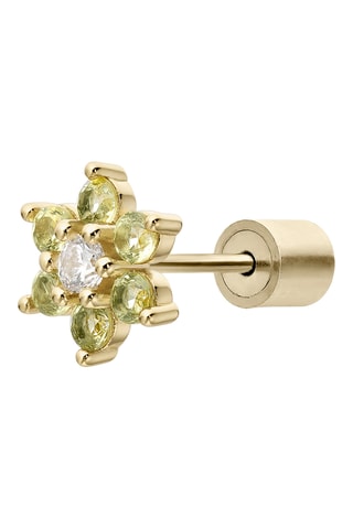 Piercing Green Maysoon - Prata banhada a ouro amarelo